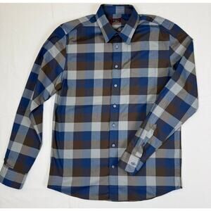 UNTUCKit Classic Plaid Tall Slim Shirt – Navy, Olive & Grey (Size Large)